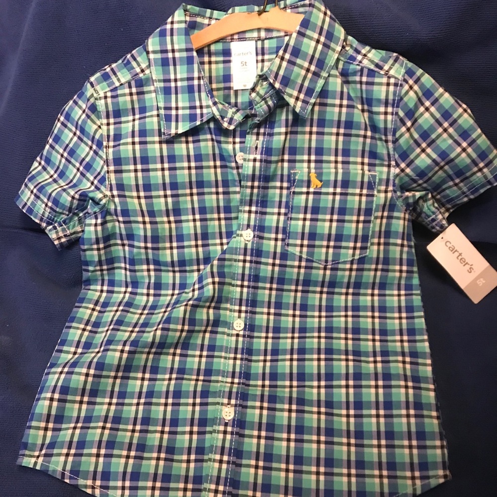 5t boys carter button up shirt